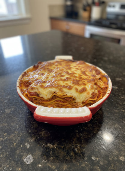 Fuente ovalada tipo “au gratin” de la colección Heritage de Le Creuset.