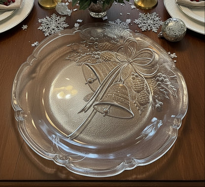 Plato Decorativo Navideño de Vidrio