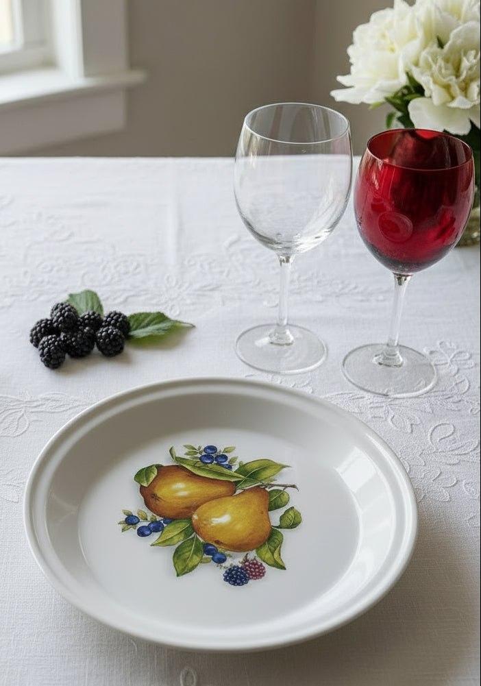 Plato de Cerámica Decorativo con Frutas