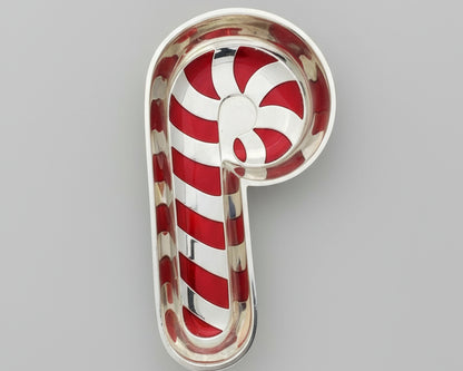 Bandeja Decorativa en Forma de Bastón de Caramelo