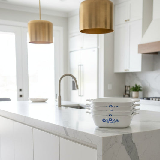 Cacerola Vintage CorningWare con patrón Cornflower Blue