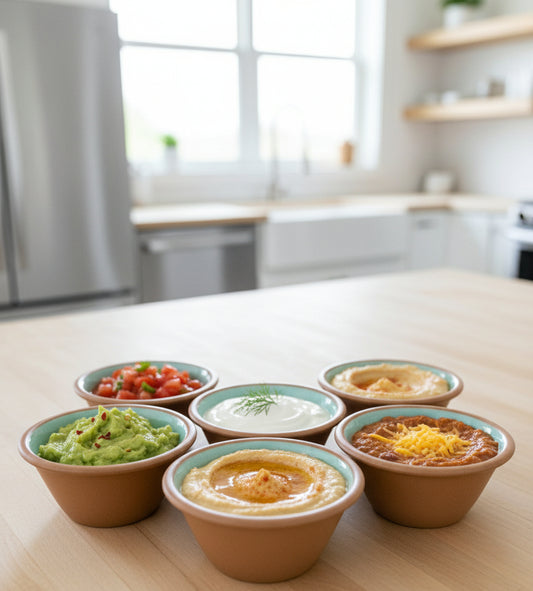 Bowls para salsa marrón y turquesa – Chateau Buffet