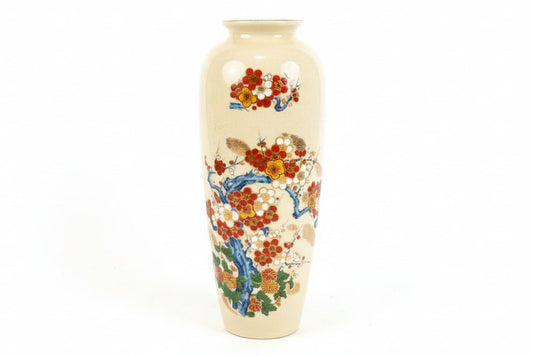Florero Porcelana Japonesa con Esmalte Craquelado – Artmark 9"de alto