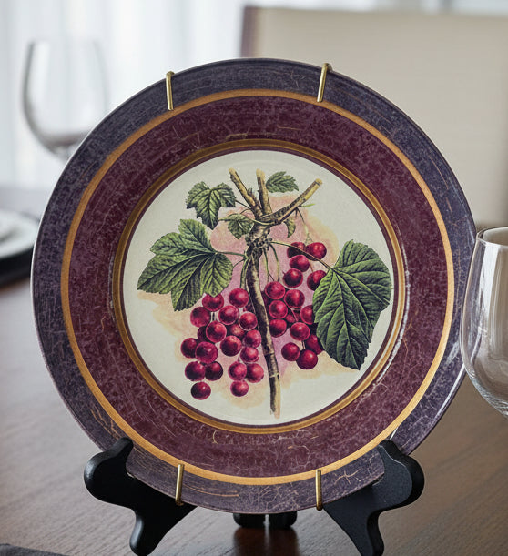 American Atelier – Platillo decorativo – Fuente con uvas