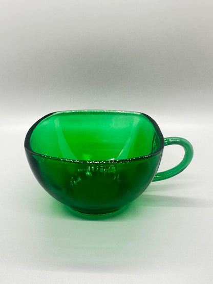 Taza de Café Vintage de Anchor Hocking en Verde Bosque