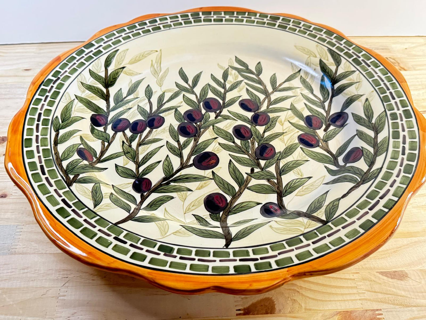 Bandejas para Servir de Cerámica Pintado a Mano