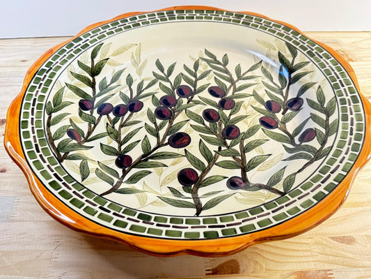 Bandejas para Servir de Cerámica Pintado a Mano