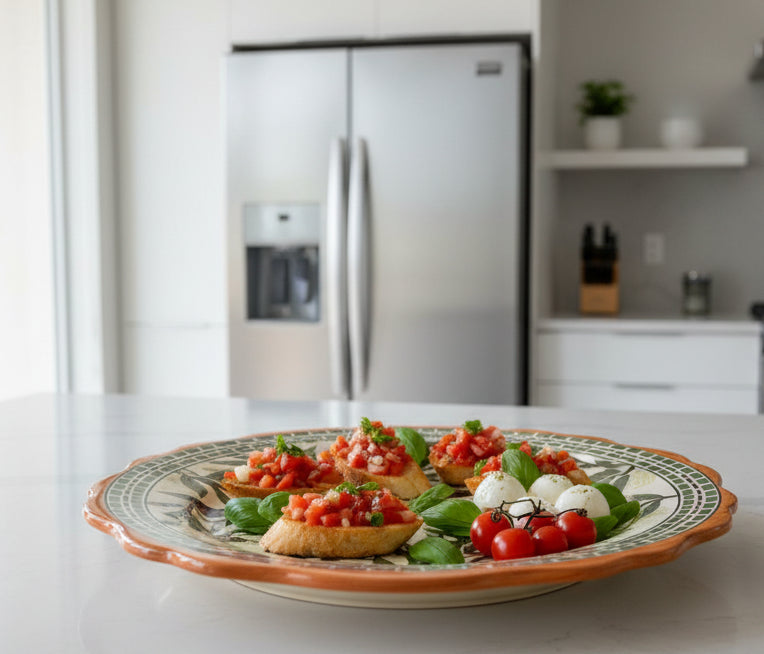 Bandejas para Servir de Cerámica Pintado a Mano
