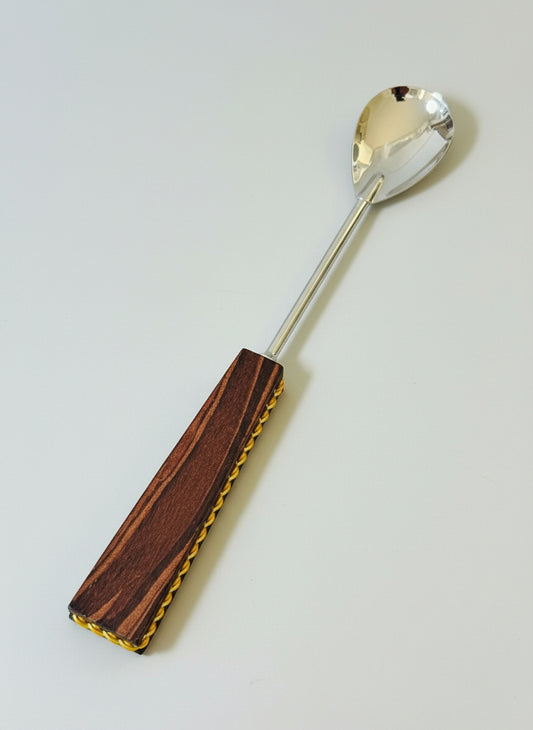 Set de cuchara y destapador de Cóctel Mid-Century Modern – Madera Teca