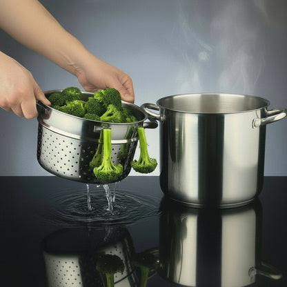 Olla Farberware Clásica de Acero Inoxidable  con Tapa – Apta para Inducción y Lavavajillas