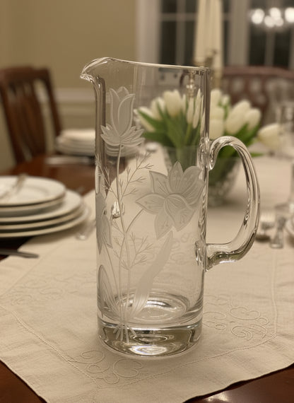 Jarra de cristal prensado – Krosno, Polonia