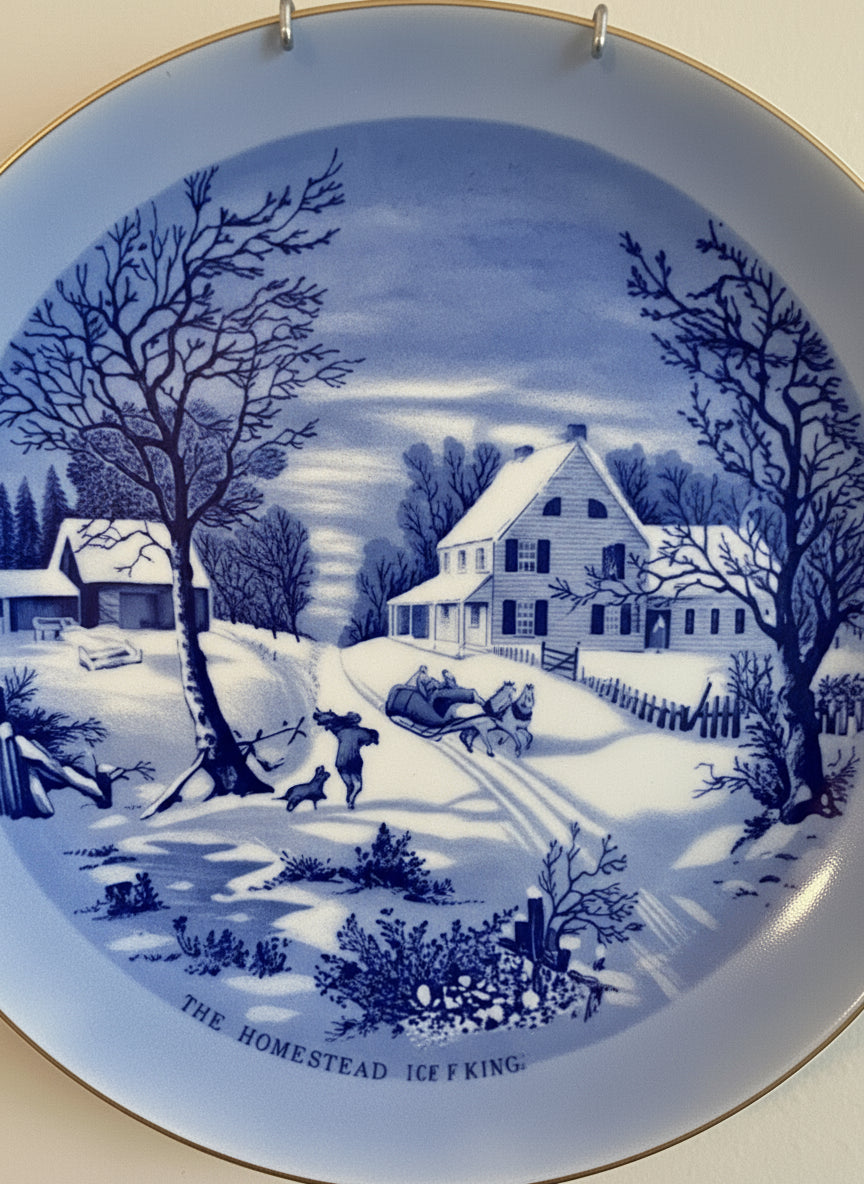 Currier & Ives – Plato Artístico “Home Winter”