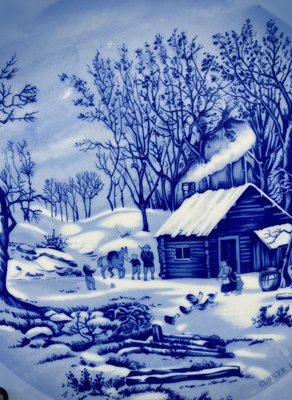 Currier & Ives – Plato Artístico “Home Winter”