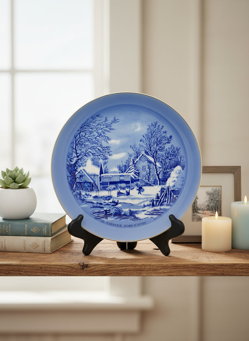 Currier & Ives – Plato Artístico “Home Winter”