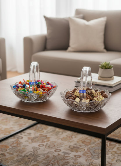 Canasta de vidrio grabado – Studio Nova