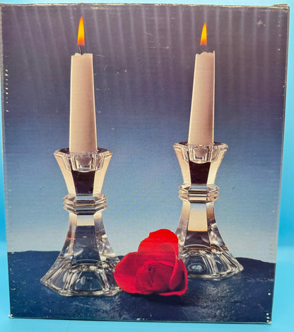 Mikasa - Candelabros de cristal vintage (set de 2)