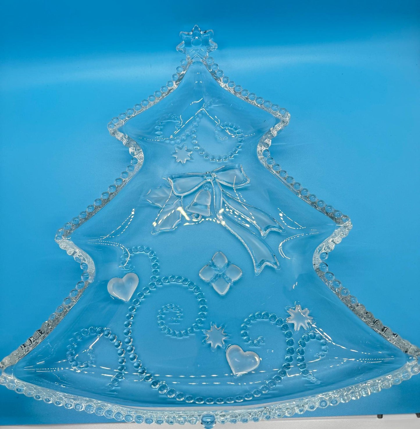 Plato navideño en forma de árbol