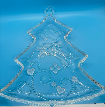 Plato navideño en forma de árbol