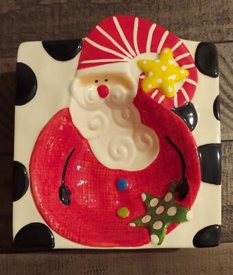 Plato navideño Santa + Spreader – Mud Pie