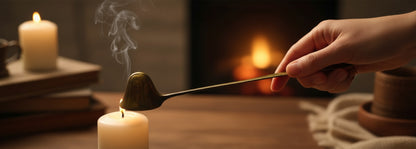 Apagavelas de latón con campana pivotante