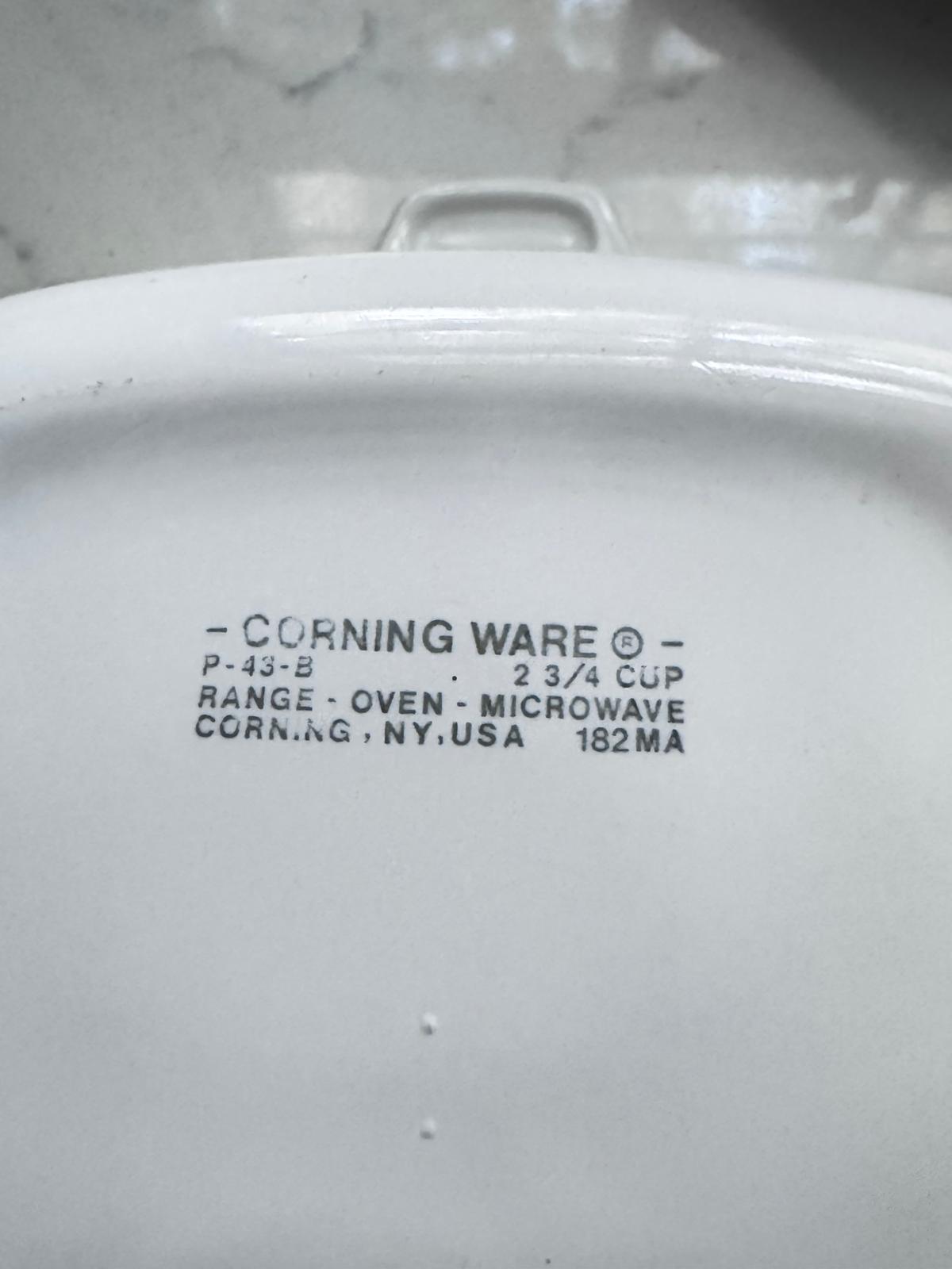 Cacerola Vintage CorningWare con patrón Cornflower Blue