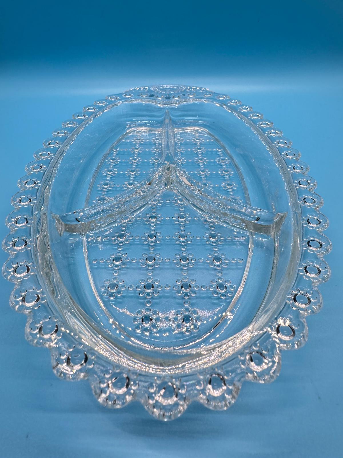 Bandeja Vintage de Cristal Prensado