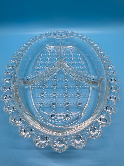 Bandeja Vintage de Cristal Prensado
