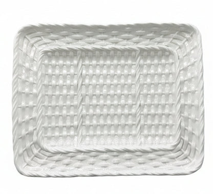 Plato o Bandeja de servicio de cerámica blanca de la "Colección Buffet" de Ceramiche Helios