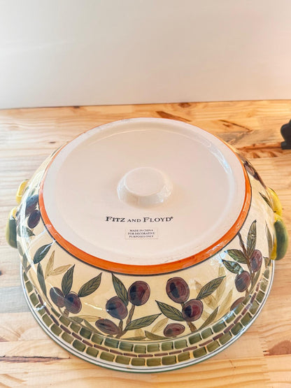 Plato ö Bowl Fitz and Floyd Mediterranean Olive Branch.
