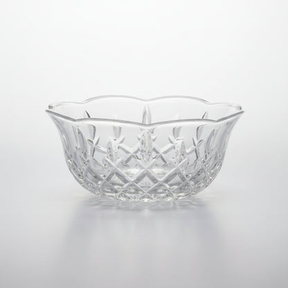 Elegante bowl centro de mesa Gorham King Edward en cristal de alta calidad con plomo transparente.