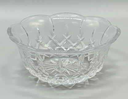 Elegante bowl centro de mesa Gorham King Edward en cristal de alta calidad con plomo transparente.