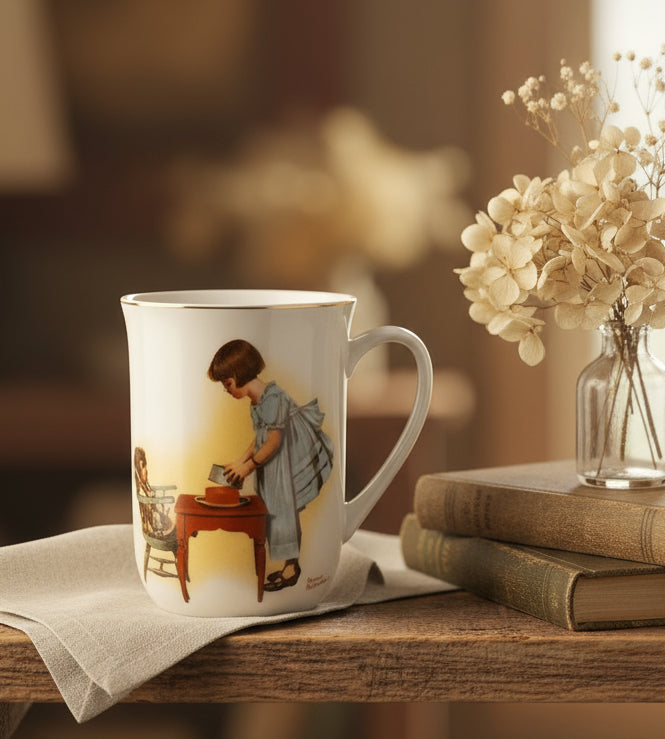 Tazas o Posillos Norman Rockwell "Memories" Vintage