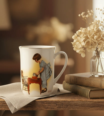 Tazas o Posillos Norman Rockwell "Memories" Vintage