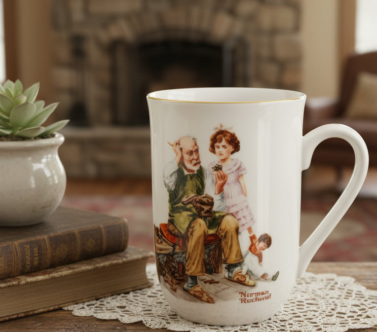 Tazas o Posillos Norman Rockwell "Memories" Vintage