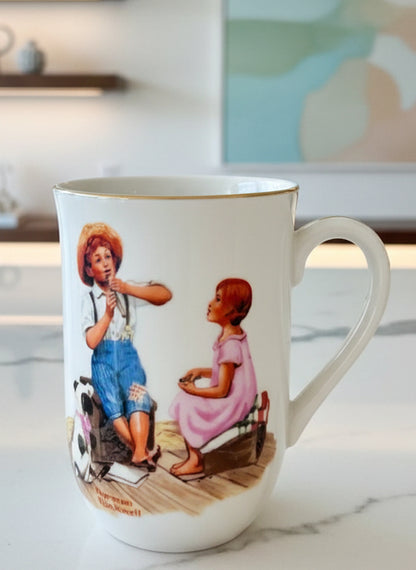 Tazas o Posillos Norman Rockwell "Memories" Vintage