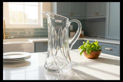 Pichel de cristal de plomo al 24% fabricada en Polonia, con 10 pulgadas de altura