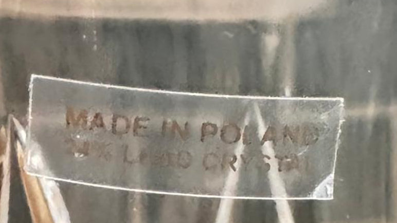 Pichel de cristal de plomo al 24% fabricada en Polonia, con 10 pulgadas de altura