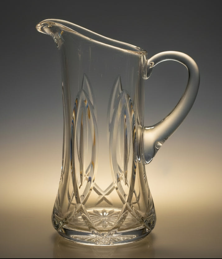 Pichel de cristal de plomo al 24% fabricada en Polonia, con 10 pulgadas de altura