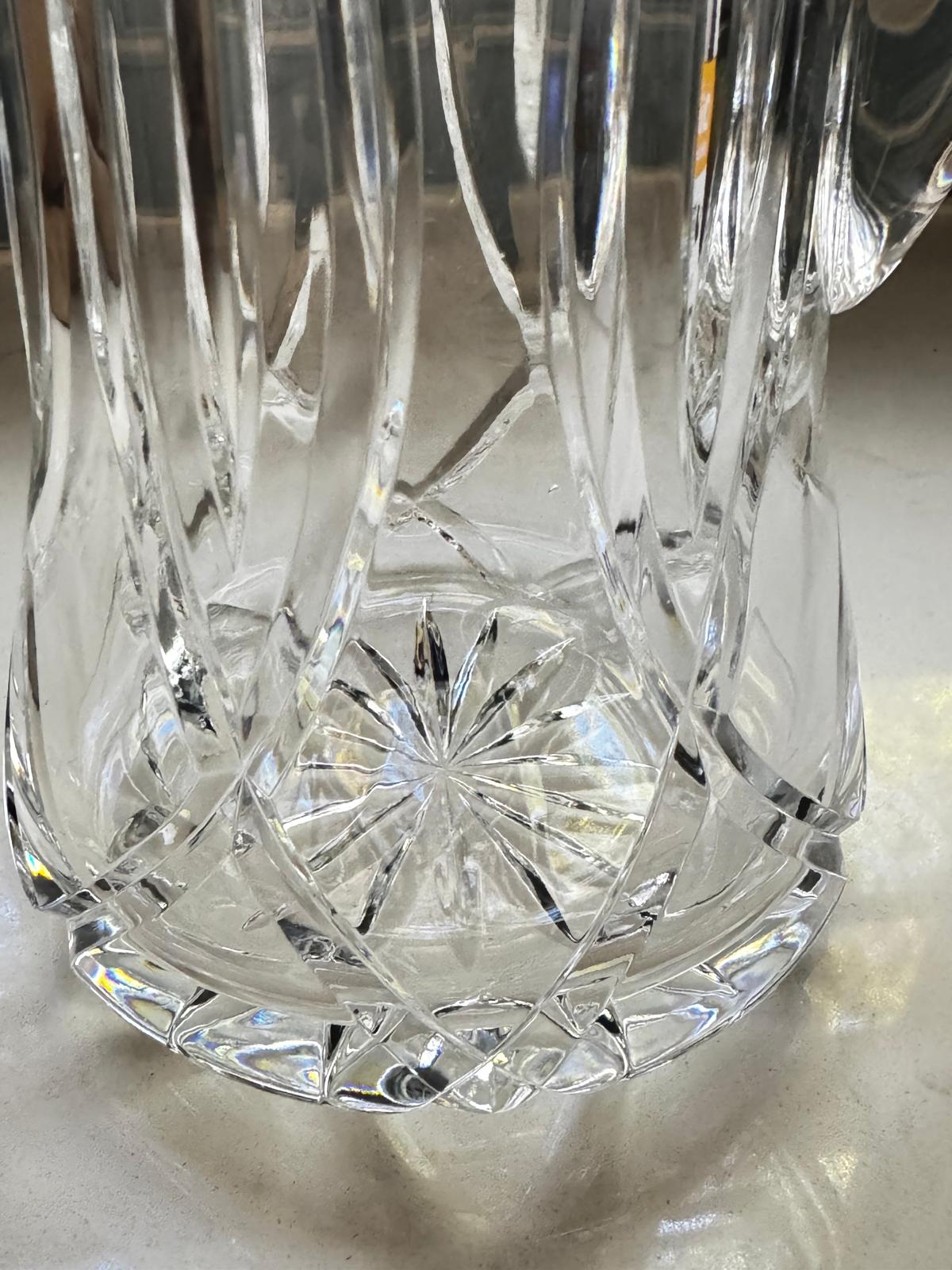 Pichel de cristal de plomo al 24% fabricada en Polonia, con 10 pulgadas de altura