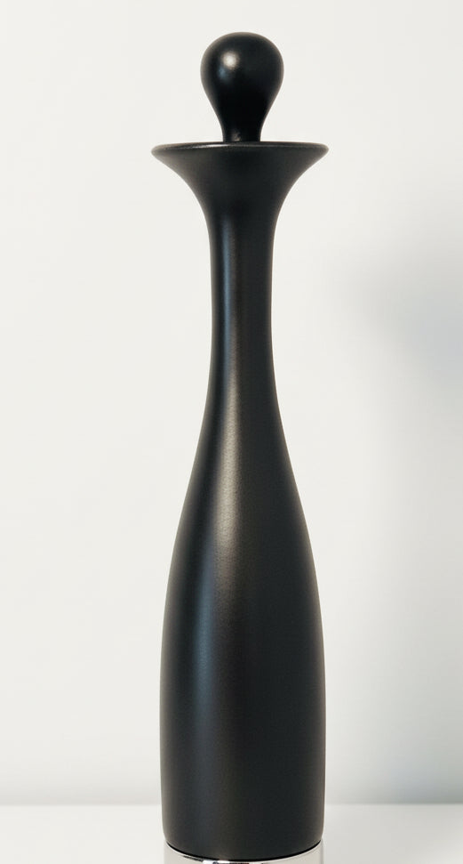 Jarrón - Florero Cerámica Negra Tenmoku
