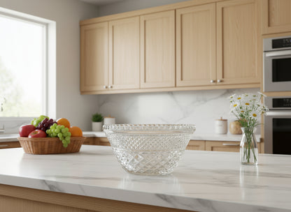 Tazón de vidrio prensado de la colección Wexford de Anchor Hocking.