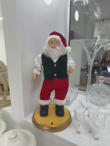 Santa Claus Figura animada vintage de de 45 cm de altura, fabricada en 1998 por Gemmy Industries.