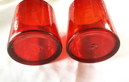 Set de 2 Vaso color rojo rubi