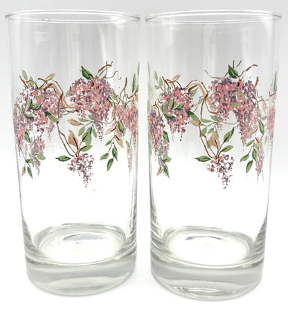 El set de 7 vasos Corelle Wisteria es ideal para el servicio de agua, capacidad 16oz.