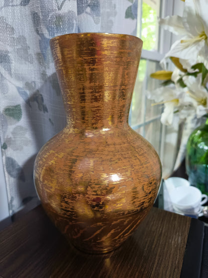 Stangl Granada Gold Vase Hand Painted Crafted vintage Trenton Studio