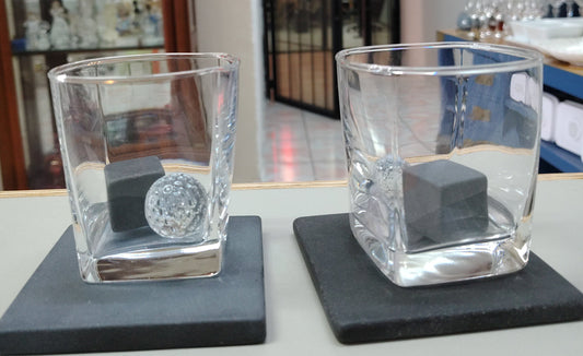 Vasa para whisky C/porta vaso y Hielo 🧊 Set 2