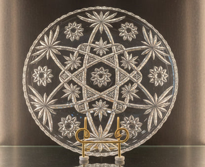 Plato de Vidrio  Motivos Estrella y Floral