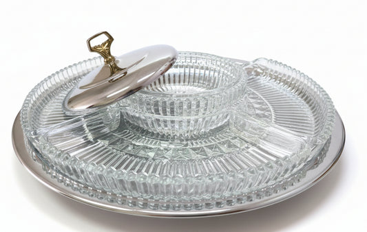 Bandeja giratoria Kromex Lazy Susan vintage