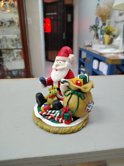 Figura Navideña (Santa Con Regalos ideal para decorar tu pastel )