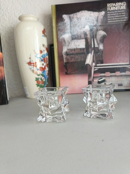 Portavelas de Cristal Set 2